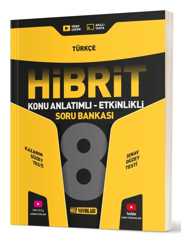 Hız Lgs 2025 8. Sınıf Türkçe Hibrit Konu Anlatımlı - Etkinlikli Soru Bankası ürün görseli 1