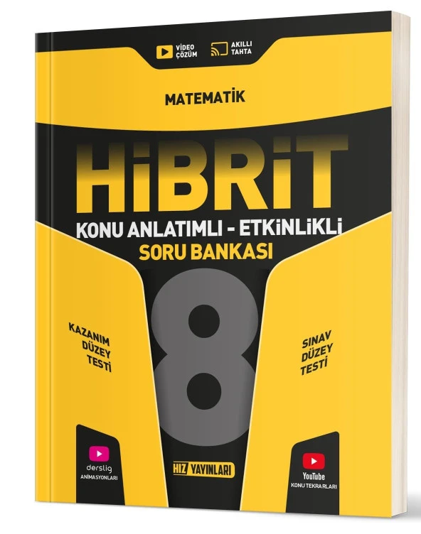 Hız Lgs 2025 8. Sınıf Matematik Hibrit Konu Anlatımlı - Etkinlikli Soru Bankası ürün görseli 1