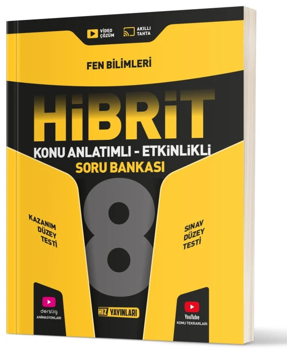 Hız Lgs 2025 8. Sınıf Fen Bilimleri Hibrit Konu Anlatımlı - Etkinlikli Soru Bankası ürün görseli 1