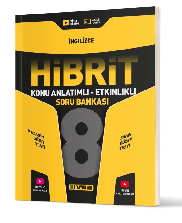 Hız Lgs 2025 8. Sınıf İngilizce Hibrit Konu Anlatımlı - Etkinlikli Soru Bankası ürün görseli 1
