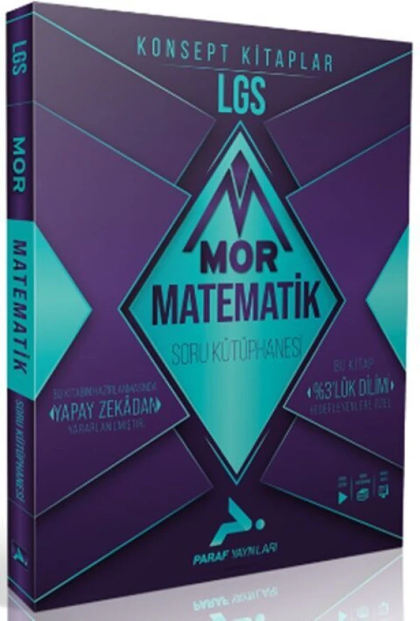 Paraf Yayınları 8. Sınıf LGS Matematik Mor Soru Kütüphanesi ürün görseli 1