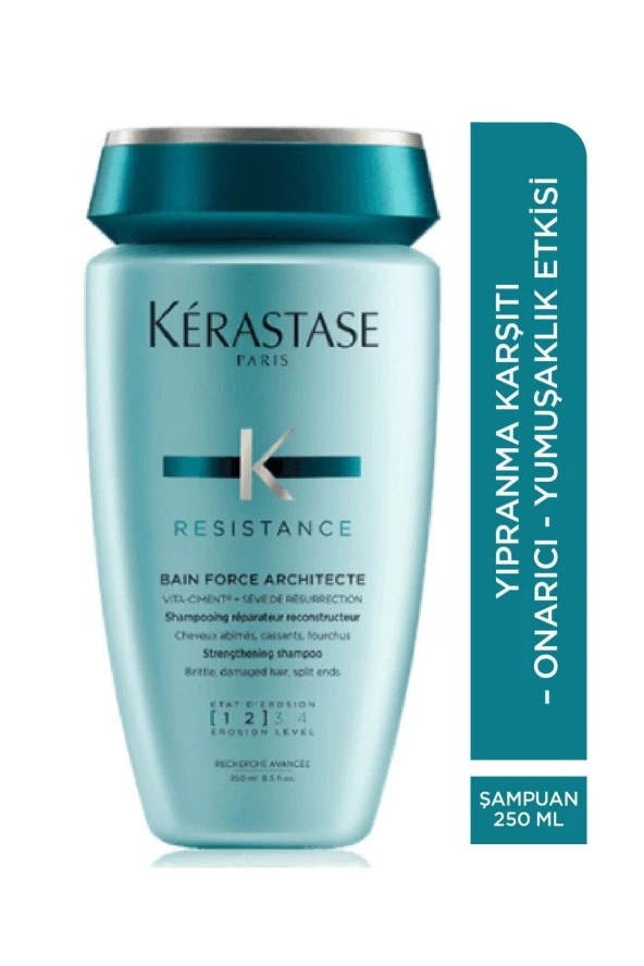 Yıpranmış Saçlar Için Şampuan Yıpranma Seviyesi 1-2 Bain Force Architecte 250 ml 3474636397945 ürün görseli 1