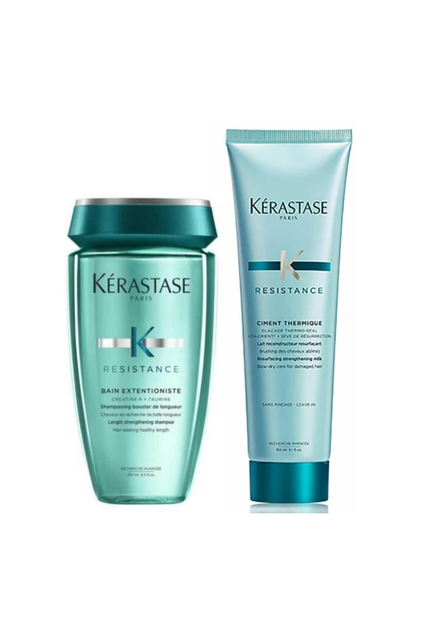 Resistance Bain Extentioniste Şampuan 250ml + Resistance Ciment Thermique Bakım Kremi 150ml ürün görseli 1