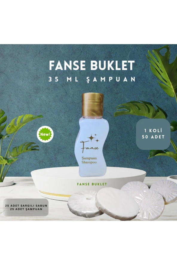 Fanse Otel Temizlik Medikal Malzemeleri TEK KULLANIMLIK OTEL BUKLET 25 ADET ŞAMPUAN S ŞİSE 35 ML 25 ADET SARGILI SABUN SET ürün görseli 1