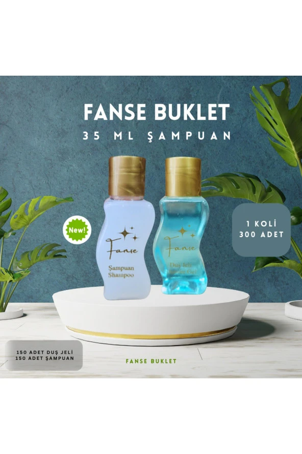 Fanse Otel Temizlik Medikal Malzemeleri TEK KULLANIMLIK OTEL BUKLET 150 ADET ŞAMPUAN S ŞİŞE 150 ADET DUŞ JELİ S ŞİŞE SET 35 ML ürün görseli 1