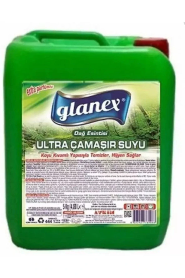 Concept Ambalaj Glanex Ultra Yoğun Çamaşır Suyu 5 Lt. Dağ Esintisi ürün görseli 1