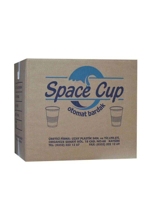Space Cup Plastik Pet Bardak Otomat Bardağı 180 cc 500 Adet ürün görseli 1