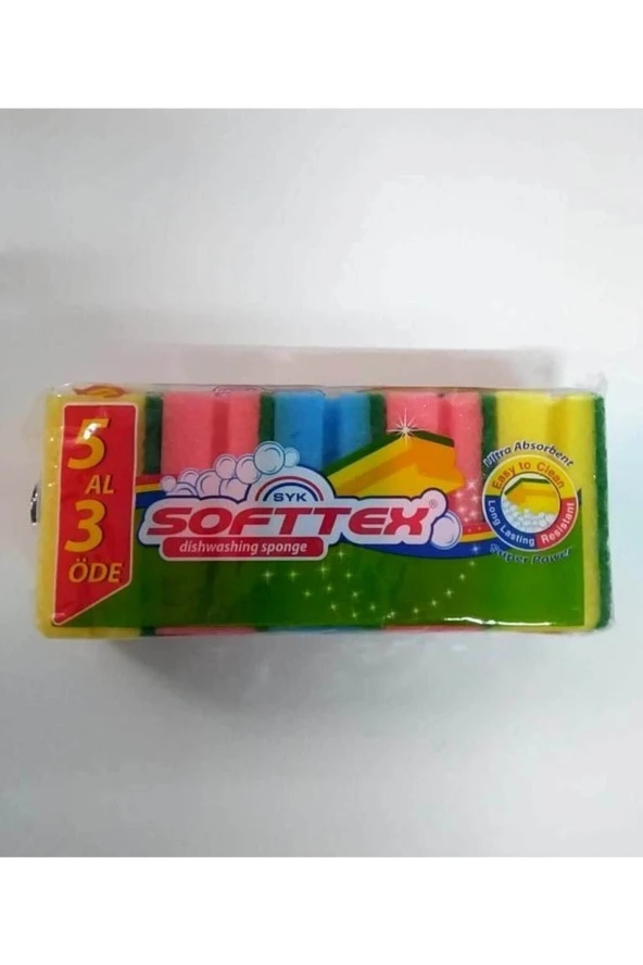 syk softtex Bulaşık Süngeri 1 Paket 5li ürün görseli 1