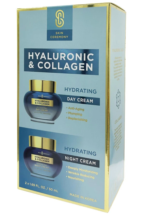 Skin Ceremony Hyaluronic & Collagen Gece ve Gündüz Kremi İkili Set 2x50ML ürün görseli 1