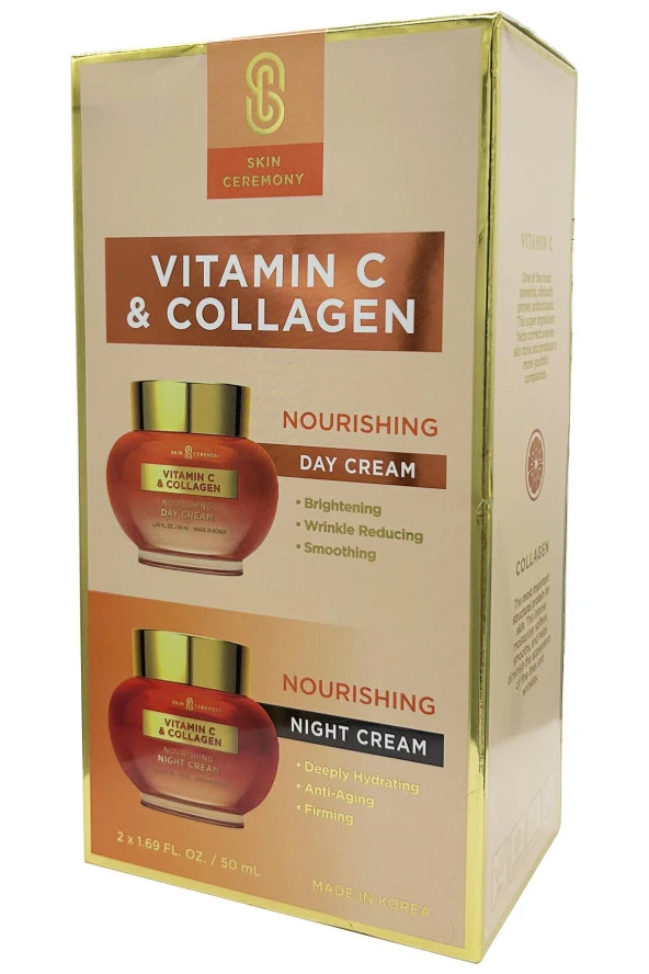 Skin Ceremony Vitamin C & Collagen Gece ve Gündüz Kremi İkili Set 2x50ML ürün görseli 1
