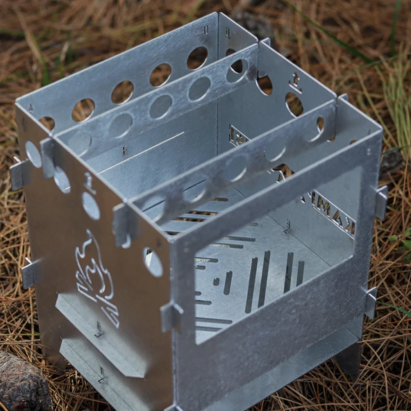 Kamp Ayısı® PyroEco™ Ateş Kutusu: Pratik ve Katlanabilir Çantalı Metal Kamp Ocağı ürün görseli 1