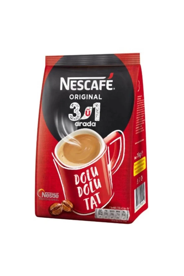 Nescafe 3'ü 1 Arada Kahve 1000 gr 5 Adet ürün görseli 1