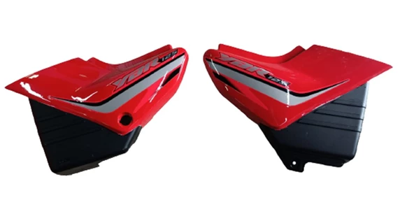 YAMAHA YBR 2004-2009 SAĞ SOL AKÜ KAPAKLARI TAKIM KIRMIZI ETİKETSİZ İTHAL ürün görseli 1