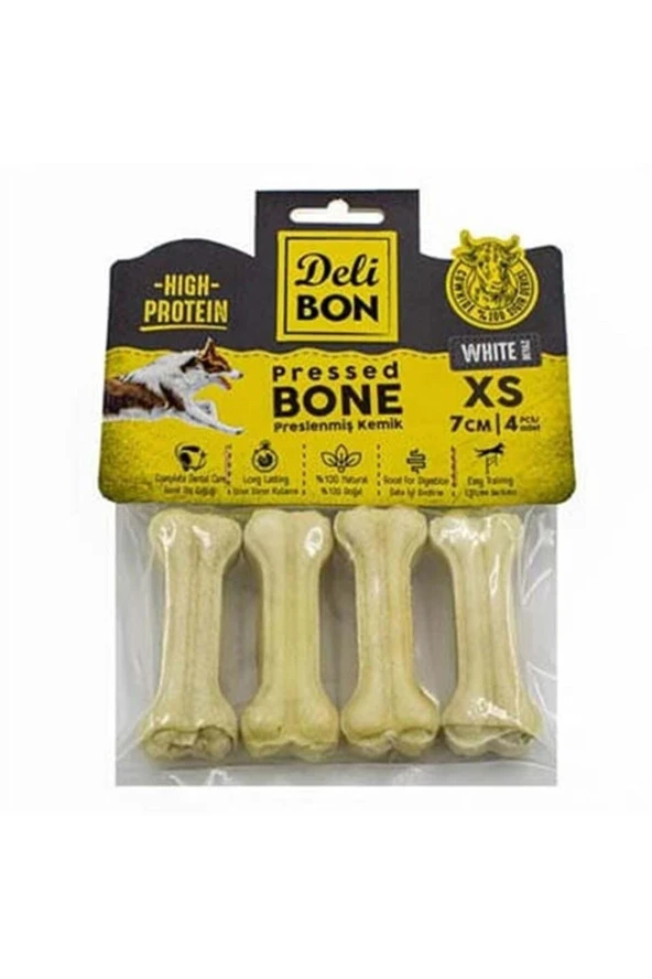 DELİBON PRESSED BONE BEYAZ XS 7 CM 4 ADET ürün görseli 1