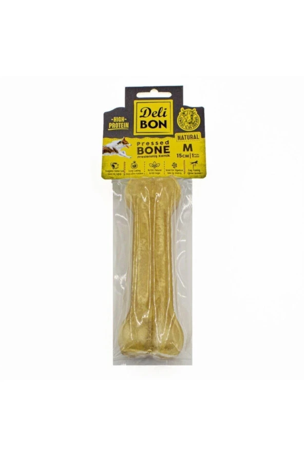 Delibon Deri Kemik 15 Cm M 1 Li Paket Naturel ürün görseli 1