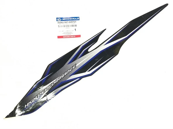 MODENAS GT135 SELE ALTI ETİKET MAVİ SOL ORJİNAL ürün görseli 1