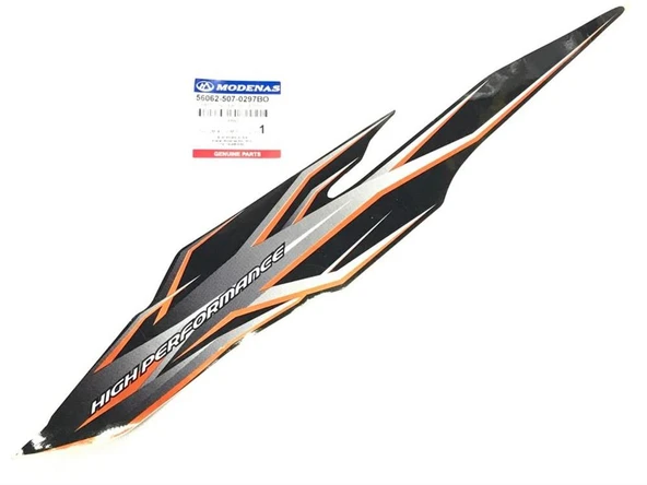 MODENAS GT135 SELE ALTI ETİKET TURUNCU SOL ORJİNAL ürün görseli 1