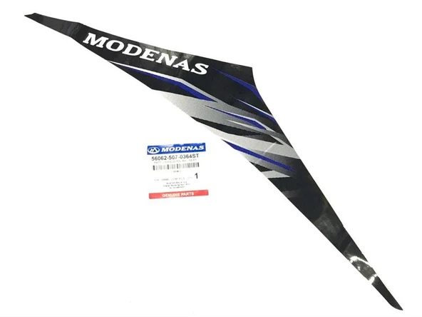 MODENAS GT135 İÇ DİZLİK ETİKETİ MAVİ SAĞ ORJİNAL ürün görseli 1