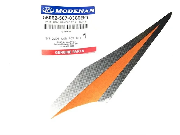 MODENAS GT135  ÖN FAR PANEL ETİKETİ TURUNCU SOL ORJİNAL - Resim 2