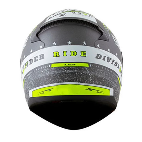 LS2 RAPID THUNDER TITANIUM-NEON SARI KASK - Resim 3