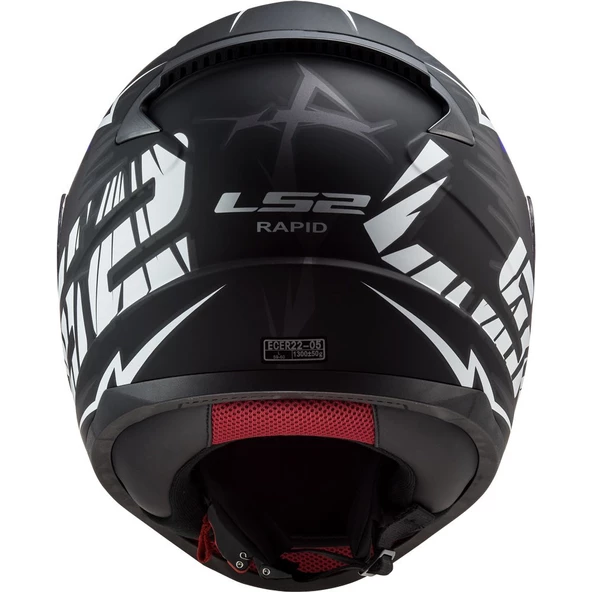 LS2 RAPID CROMO MAT TURUNCU-MAVİ KASK - Resim 4