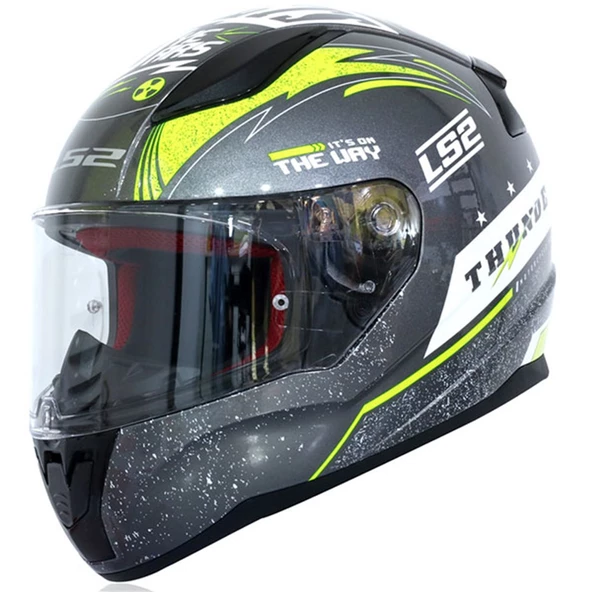 LS2 RAPID THUNDER TITANIUM-NEON SARI KASK ürün görseli 1