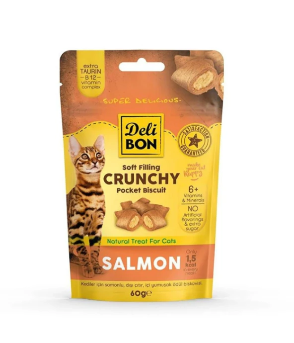 DELİBON SOMONLU KEDİ ÖDÜL MAMASI 60 GR ürün görseli 1