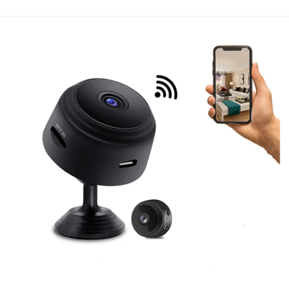 QASUL İç Güvenlik Kamerası, Mini WiFi HD 1080p Kamera Kızılötesi Gece Görüş Yakalı, Hareket Sensörü ürün görseli 1