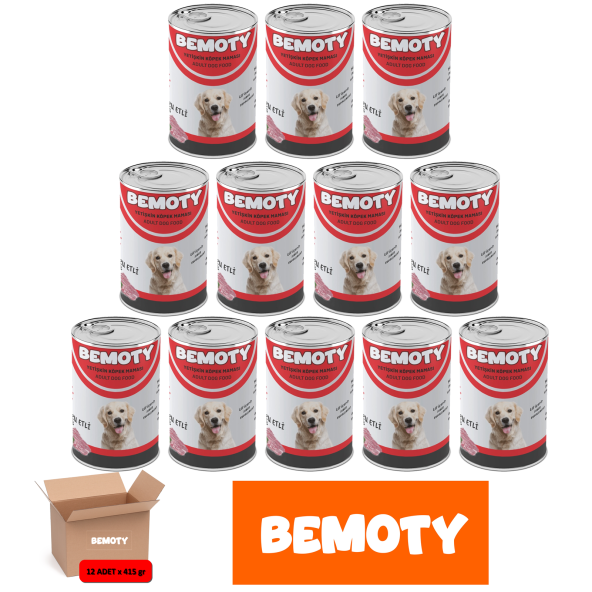 Bemoty Kuzu Etli Yetişkin Köpek Konserve Mama 12 Adet ürün görseli 1