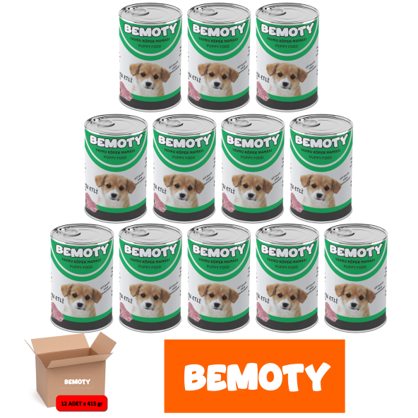 Bemoty Kuzu Etli Yavru Köpek Konserve Mama 12 Adet ürün görseli 1