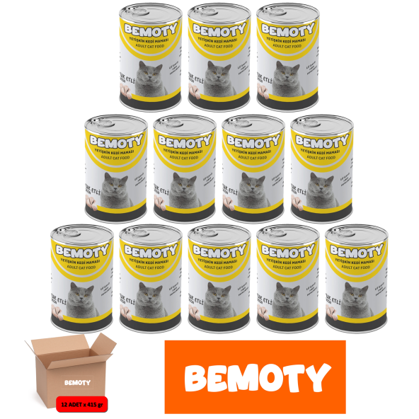 Bemoty Tavuk Etli Yetişkin Kedi Konserve Mama 12 Adet ürün görseli 1