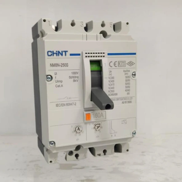 Chint - NM8N-250S TM/160 3P 160A Ayarsalı Kompakt Şalter ürün görseli 1