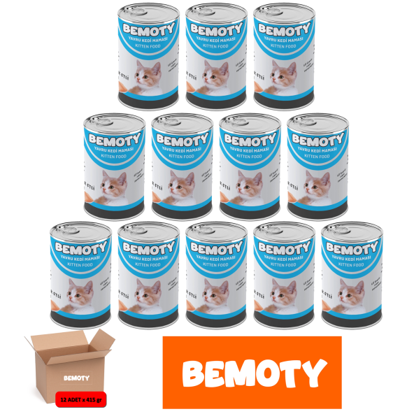 Bemoty Balık Etli Yavru Kedi Konserve Mama 12 Adet ürün görseli 1