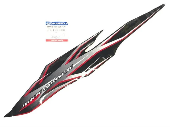 MODENAS GT135 SELE ALTI ETİKET KIRMIZI SOL ORJİNAL ürün görseli 1