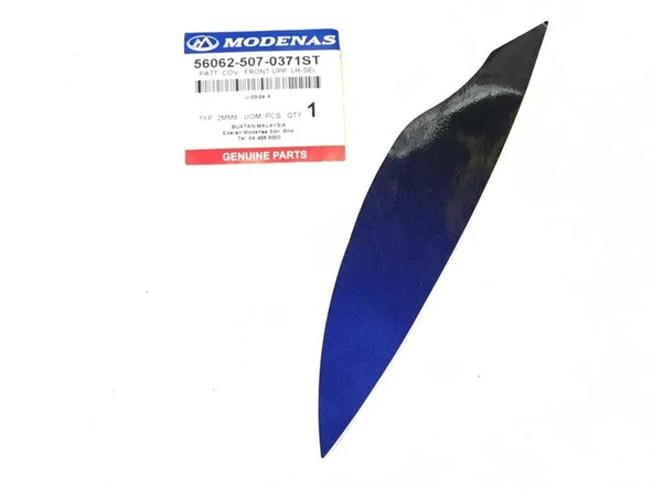 MODENAS GT135 ÖN PANEL ALTI İÇ ETİKET MAVİ SOL ORJİNAL ürün görseli 1