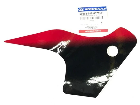 MODENAS GT135 ÖN ÇAMURLUK  ETİKETİ KIRMIZI SOL ORJİNAL ürün görseli 1