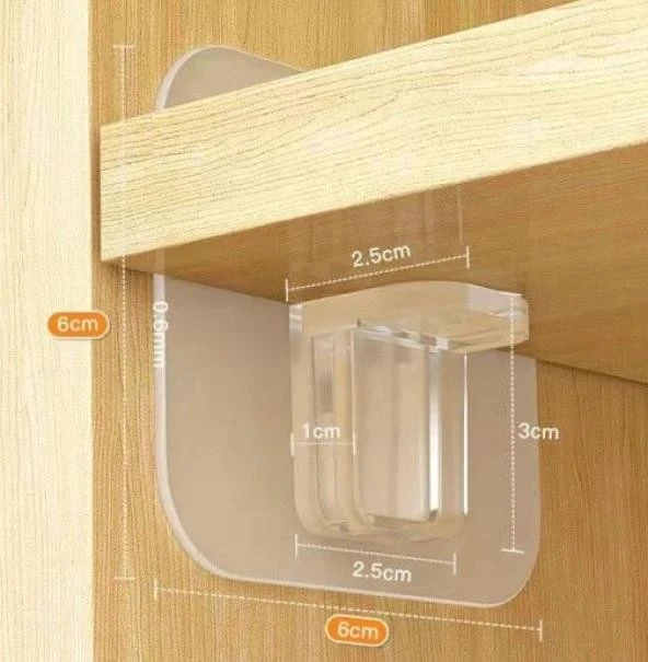 Yapışkanlı Raf Yapıcı 4'Lü Klips - Resim 3