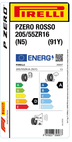 205/55 R16 91Y N5 Pzero Rosso Asımmetrıco Yaz Lastiği - 2024