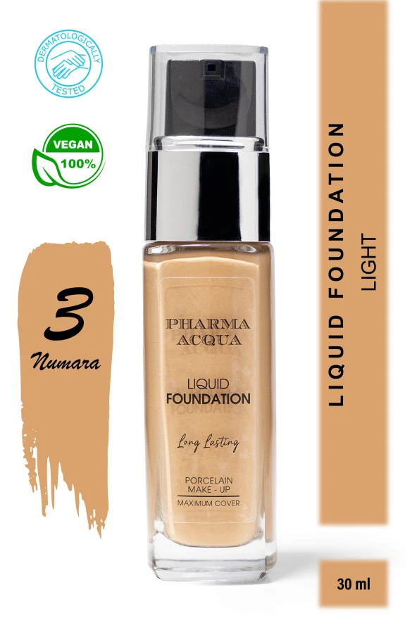 Pharma Acqua Long Lasting Liquid Foundation 30 ml - 03 ürün görseli 1