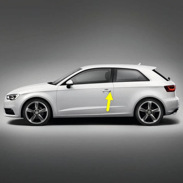 Audi A3 HB 2013-2016 Sol Ön Sürücü Kapı Kolunun Kapağı 8V1837879A ürün görseli 1