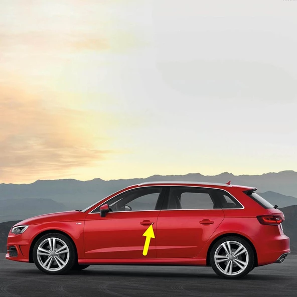 Audi A3 Sportback 2013-2016 Sol Ön Sürücü Kapı Kolu Kapağı 8V1837879A ürün görseli 1