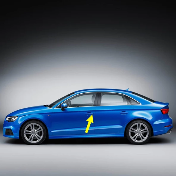 Audi A3 Sedan 2017-2020 Sol Ön Sürücü Kapı Kolu Kapağı 8V1837879A ürün görseli 1