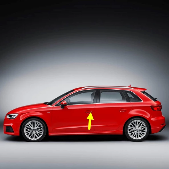 Audi A3 Sportback 2017-2020 Sol Ön Sürücü Kapı Kolu Kapağı 8V1837879A ürün görseli 1