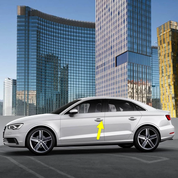Audi A3 HB 2017-2020 Sol Ön Sürücü Kapı Kolunun Kapağı 8V1837879A ürün görseli 1