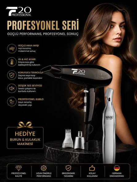 Fönsan  Professional 2200 Watt Siyah Fön Makinası ürün görseli 1