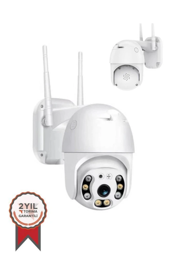 Torima CMR-12 Beyaz 360° Görüş Hareketli Wi-Fi Akıllı IP Güvenlik Kamerası Dış Mekan Kamerası ürün görseli 1