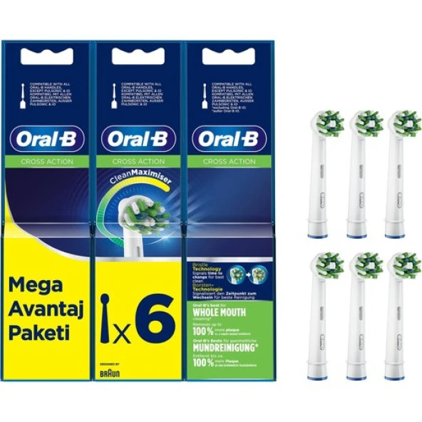 Oral-B Oral-B cross Action 6’lı Diş Fırçası Yedek Başlığı ürün görseli 1