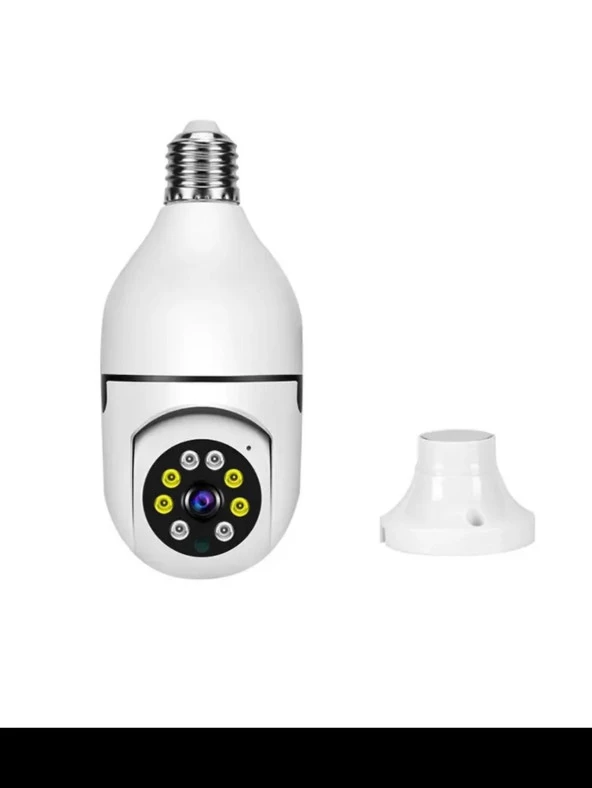 Ampul Kamera Harekete Duyarlı Gece Görüşlü Kablosuz Bebek Izleme Kamerası Güvenlik Akıllı Wifi 360hd ürün görseli 1