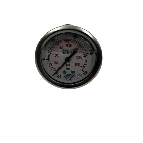 Manometre Gliserinli Arka Çıkışlı Q63 - 0 - 250 Bar 1/4 ürün görseli 1