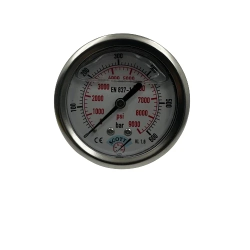 Manometre Gliserinli Arka Çıkışlı Q63 - 0 - 600 Bar 1/4 ürün görseli 1